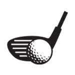 golf club and golf ball icon
