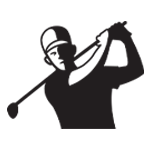 golfer swing club icon