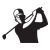 golfer swing club icon