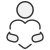 Initiatives Icon - person holding a heart